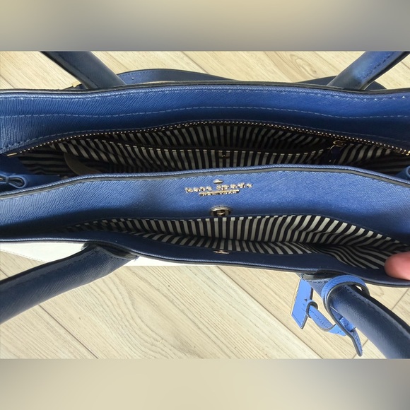 kate spade Cameron Street Candace Two-Tone Navy, White & Blue Satchel - Picture 7 of 15